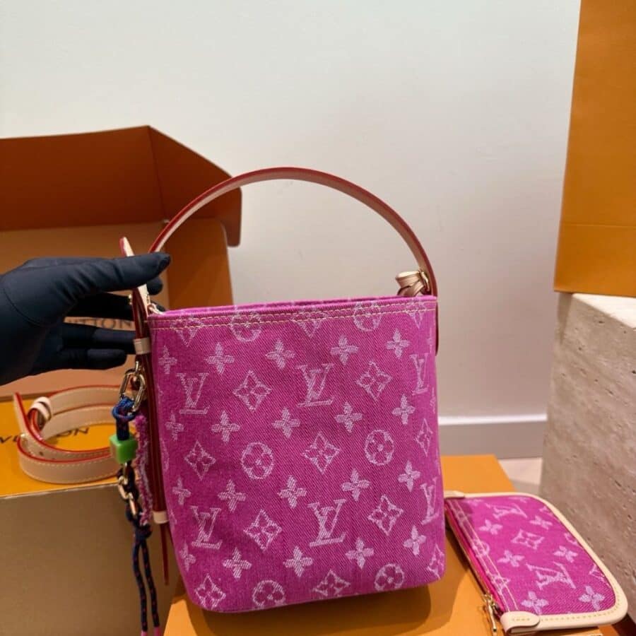 Alternative view of Louis Vuitton All In BB Fuchsia Denim 18cm M27626