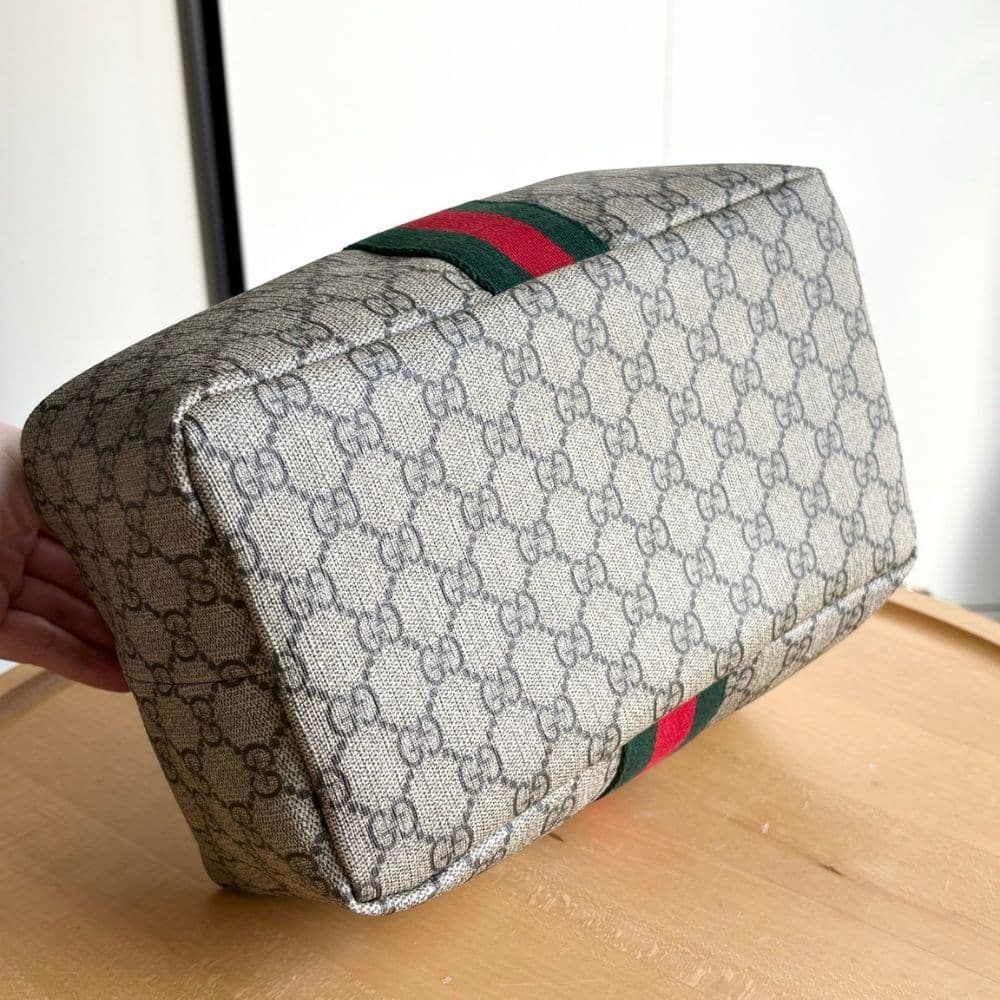 Gucci Vanity Medium Top Handle Bag Beige And Ebony 27Cm - Image 7