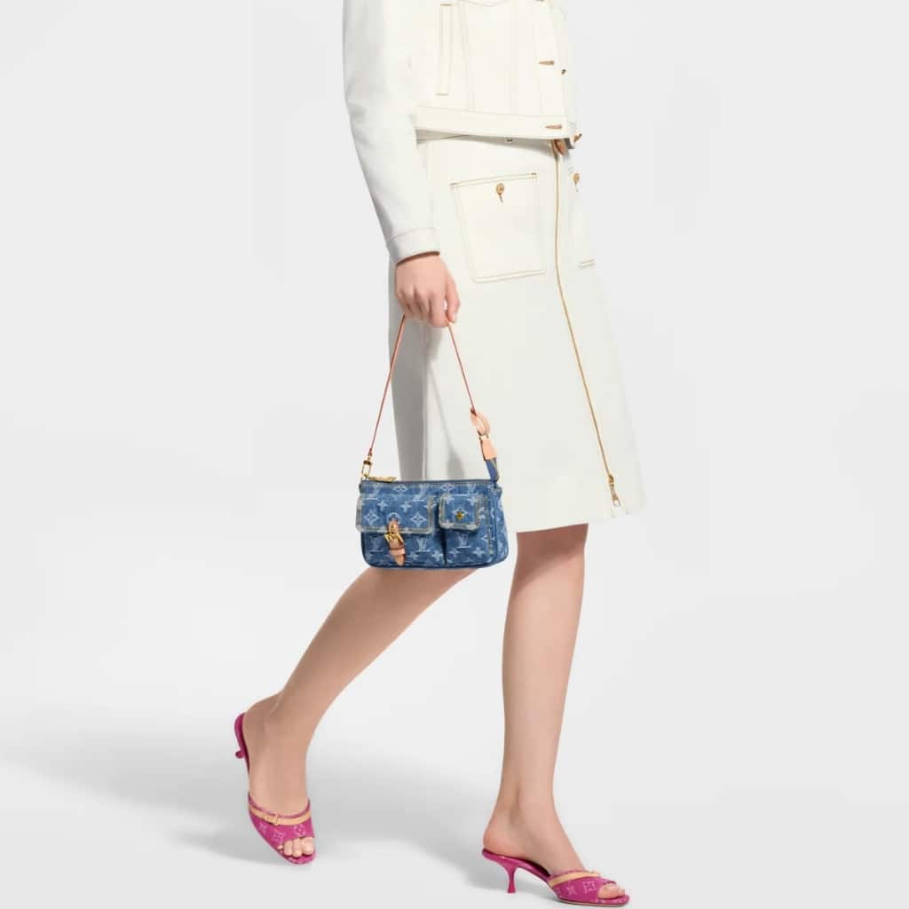 Louis Vuitton Pochette Accessoire Cargo Blue Denim 23cm M27602 - Image 10