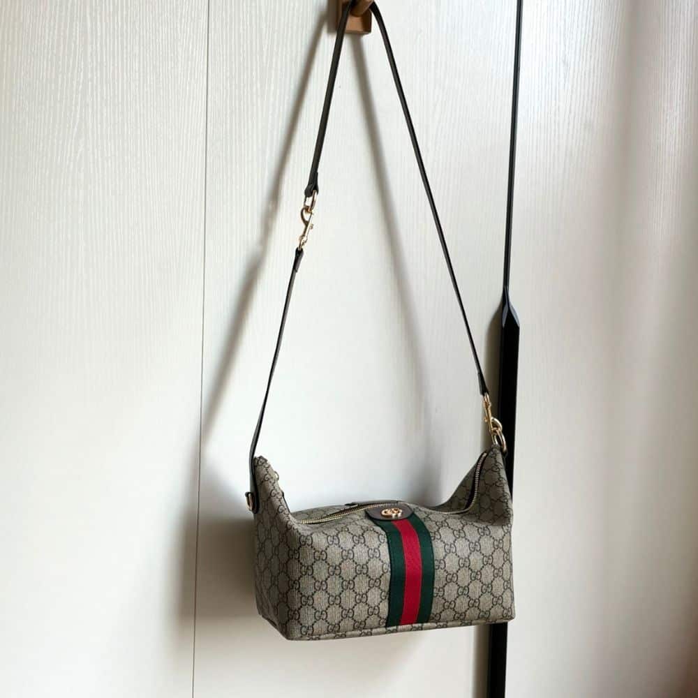 Gucci Vanity Medium Top Handle Bag Beige And Ebony 27Cm - Image 3