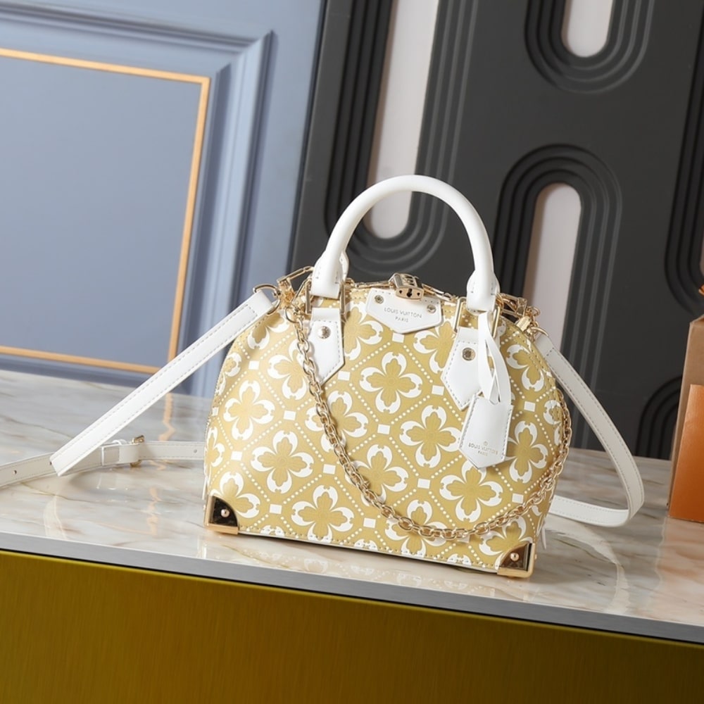 Louis Vuitton Alma Trunk BB White Gold Handle Bag 22cm M28032 - Image 2