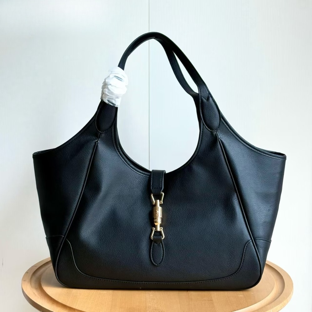 Gucci Mercato Medium Tote Bag Black Leather 35cm 866645 AAGIA 1000 - Image 2