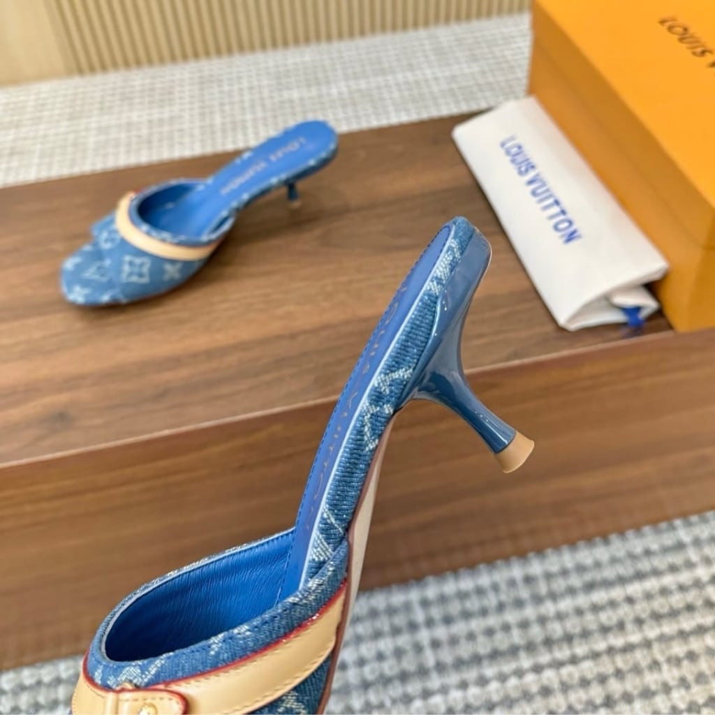 Louis Vuitton 6AM Mule Denim Blue 1ADIEX - Image 6