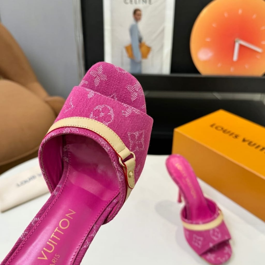 Louis Vuitton 6AM Mule Denim Fuschia 1AJMXS - Image 7