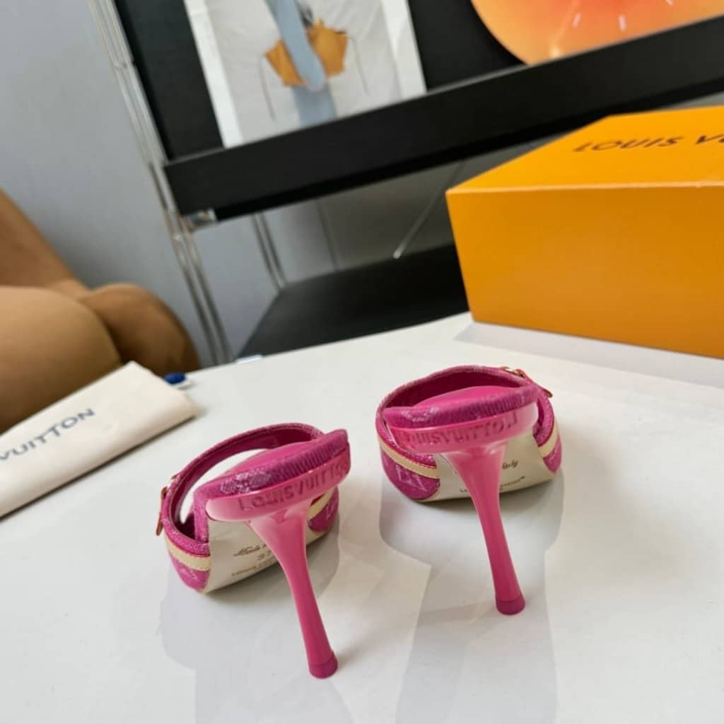 Louis Vuitton 6AM Mule Denim Fuschia 1AJMXS - Image 6