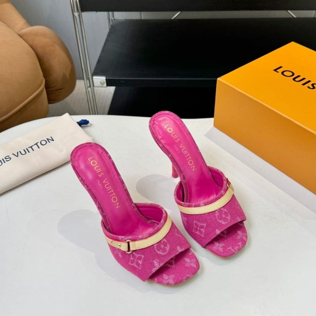 Louis Vuitton 6AM Mule Denim Fuschia 1AJMXS - Image 3