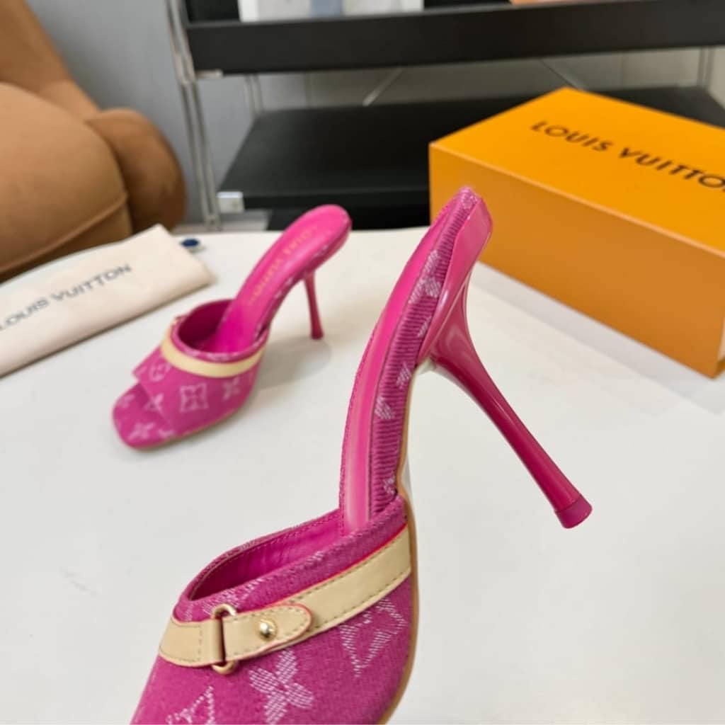 Louis Vuitton 6AM Mule Denim Fuschia 1AJMXS - Image 8