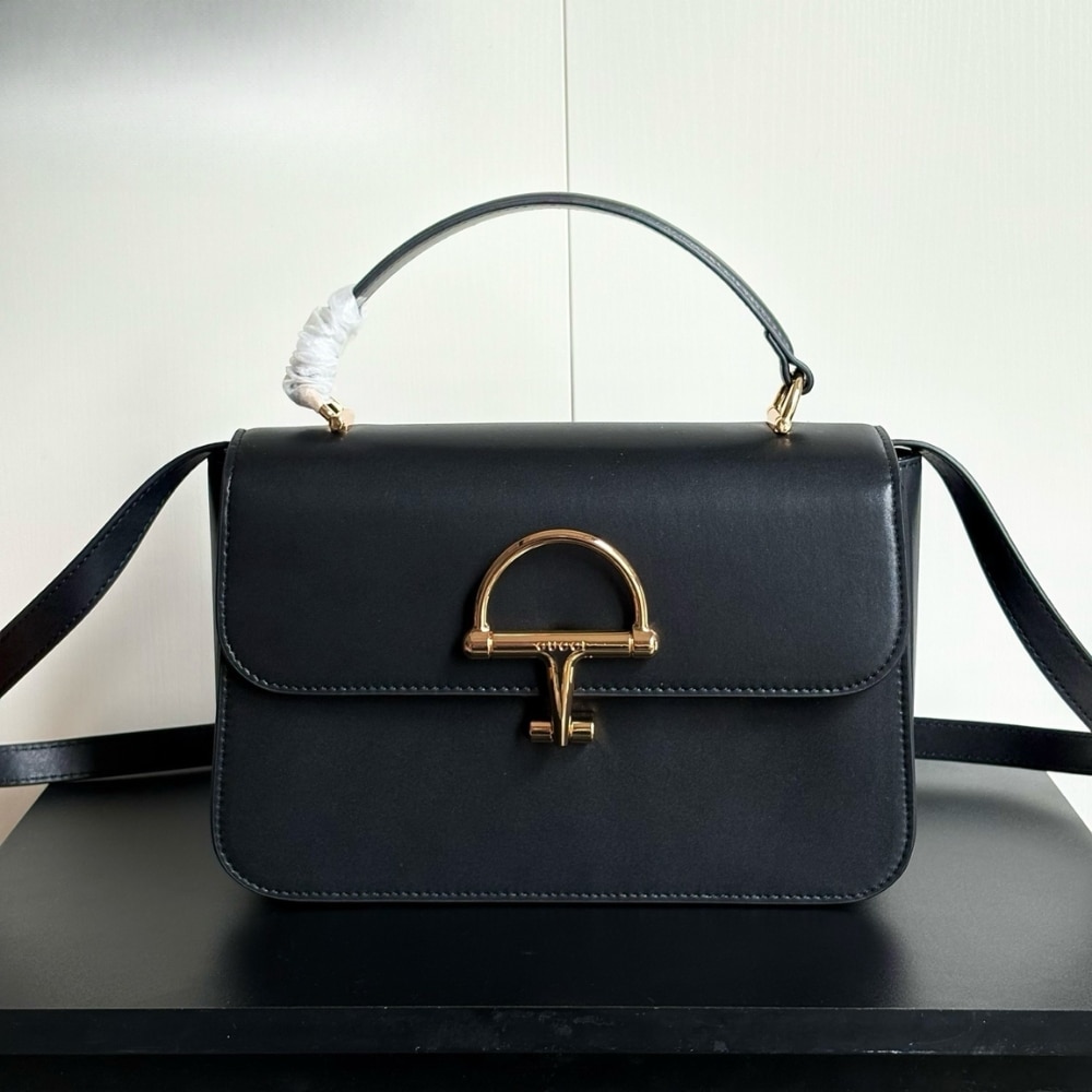 Gucci Siena Medium Top Handle Bag Black Leather 25Cm 855535 AAFKB 1000 - Image 2