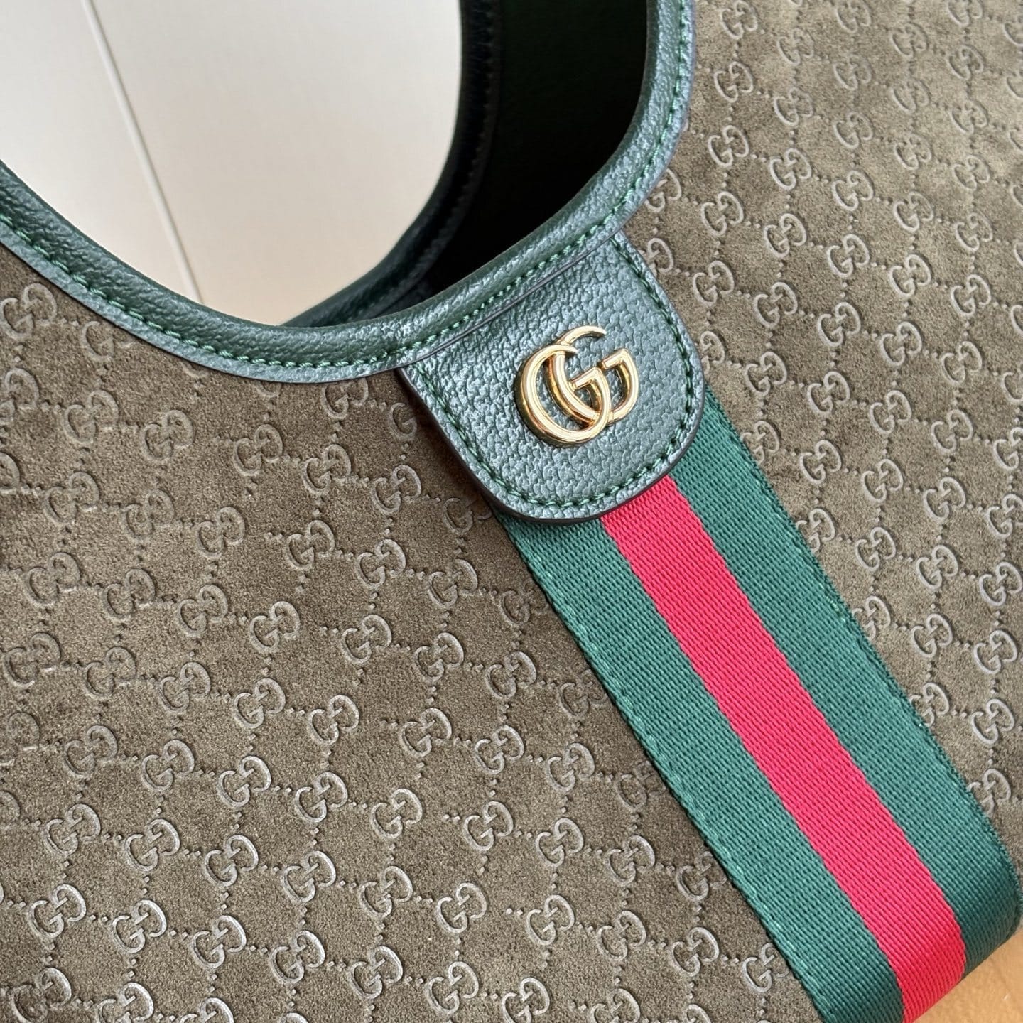 Gucci Giglio Small Tote Bag Dark Green 25Cm - Image 5