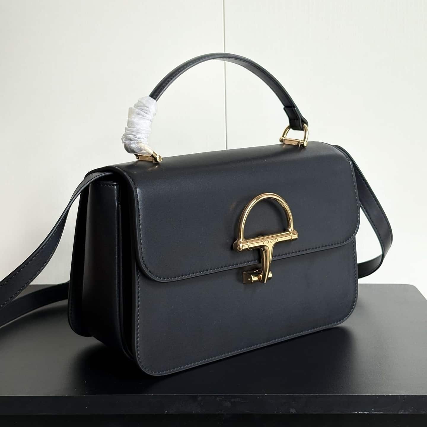 Gucci Siena Medium Top Handle Bag Black Leather 25Cm 855535 AAFKB 1000 - Image 3