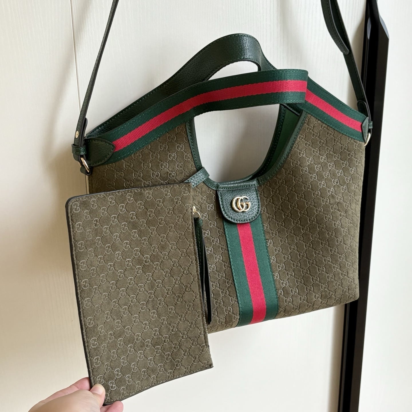 Gucci Giglio Small Tote Bag Dark Green 25Cm - Image 4