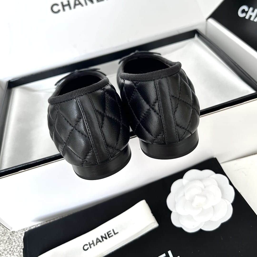 Chanel Ballerina Flats Black G26250 X01725 94305 - Image 7