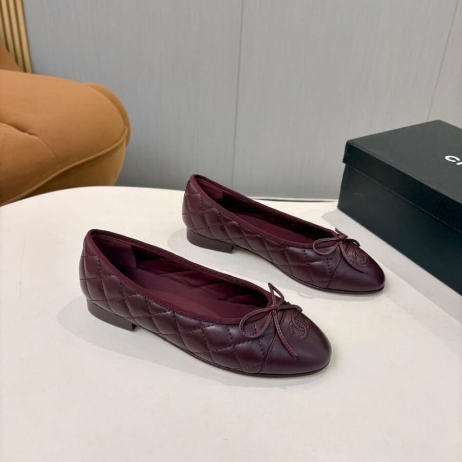 Alternative view of Chanel Ballet Flats Dark Burgundy G26250 X01000 U7065