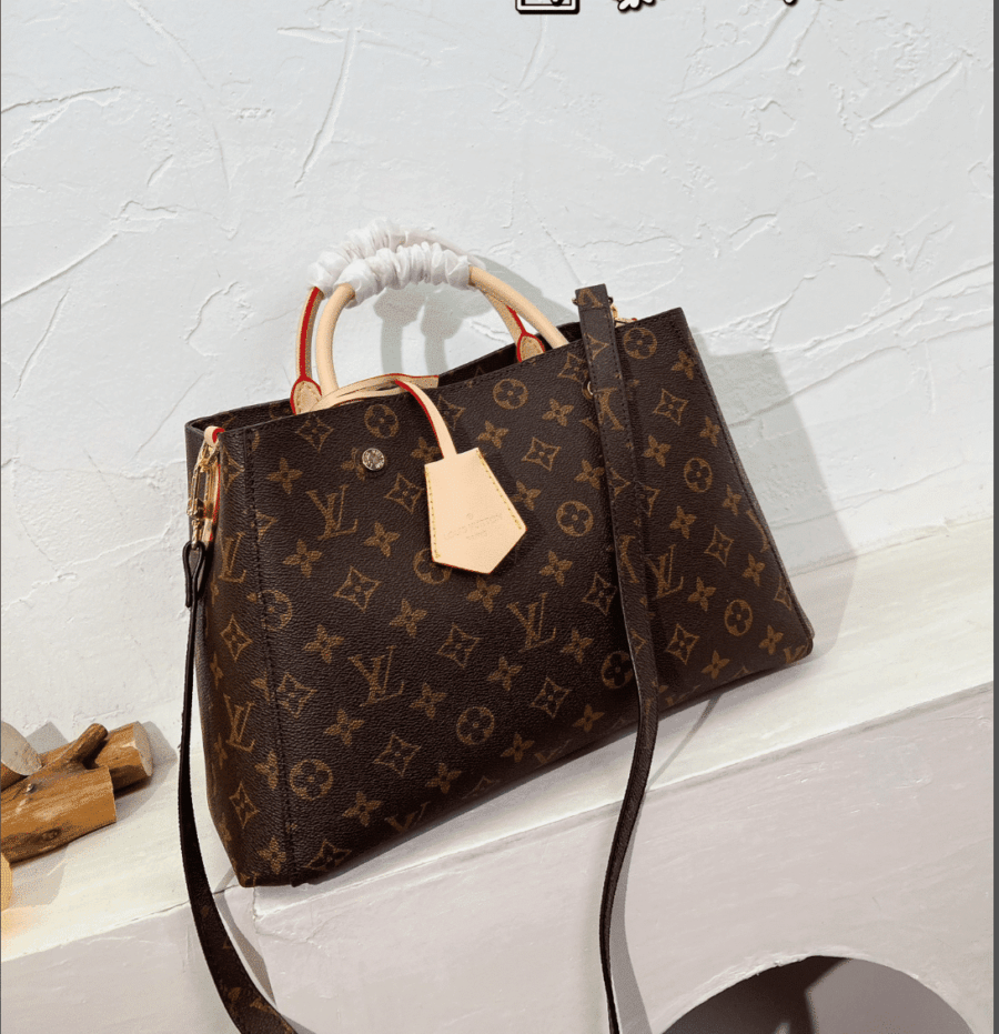 Alternative view of Louis Vuitton Montaigne MM Monogram Coated Canvas Brown 33Cm M41056